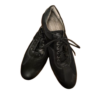 CALVIN KLEIN Kaleb Men's Black Leather Lace Up Sneaker Size 11